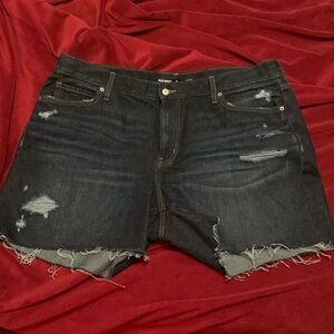 Old Navy High Rise Slouchy Straight Denim Jean Shorts 5" NWOT Size 18